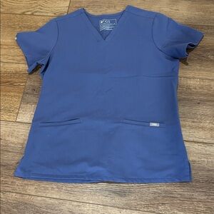 Figs Technical Collection‎ Blue V-Neck Top Women’s Size M